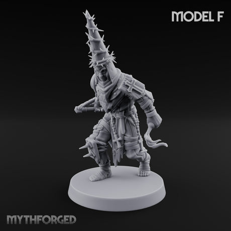 Cone Hatted Robed Human Pilgrim F Miniature for Dungeons and Dragons, Pathfinder or other TTRPGs