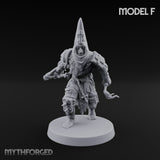 Cone Hatted Robed Human Pilgrim F Miniature for Dungeons and Dragons, Pathfinder or other TTRPGs