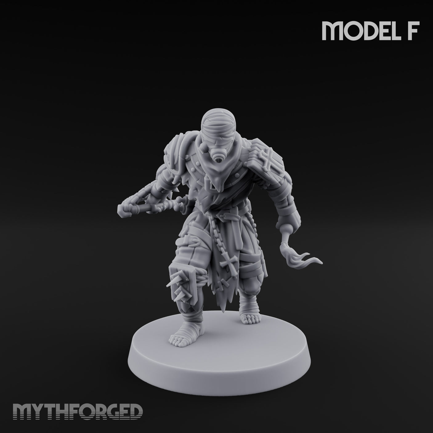 Cone Hatted Robed Human Pilgrim F Miniature for Dungeons and Dragons, Pathfinder or other TTRPGs