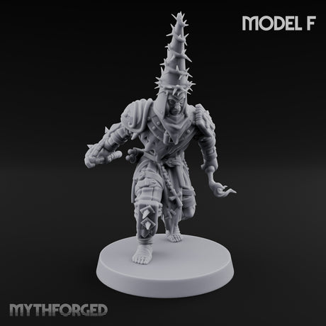 Cone Hatted Robed Human Pilgrim F Miniature for Dungeons and Dragons, Pathfinder or other TTRPGs