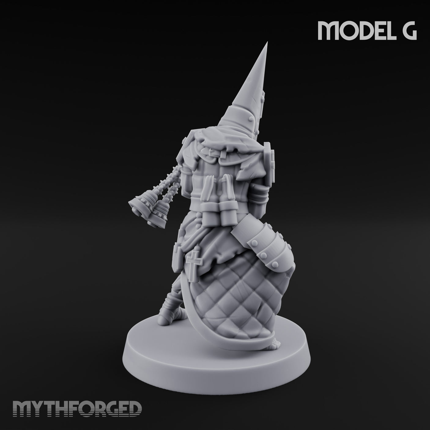 Cone Hatted Robed Human Pilgrim G Miniature for Dungeons and Dragons, Pathfinder or other TTRPGs