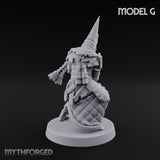 Cone Hatted Robed Human Pilgrim G Miniature for Dungeons and Dragons, Pathfinder or other TTRPGs