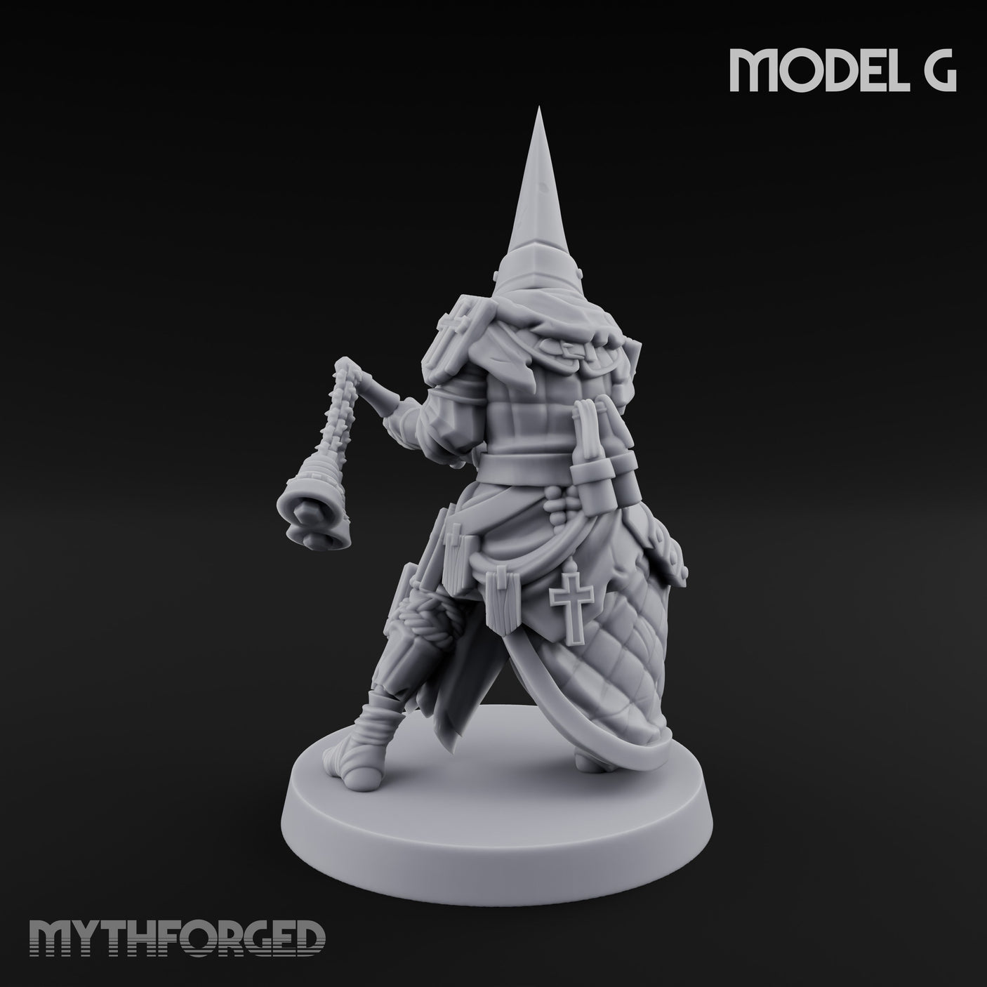 Cone Hatted Robed Human Pilgrim G Miniature for Dungeons and Dragons, Pathfinder or other TTRPGs