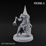 Cone Hatted Robed Human Pilgrim G Miniature for Dungeons and Dragons, Pathfinder or other TTRPGs