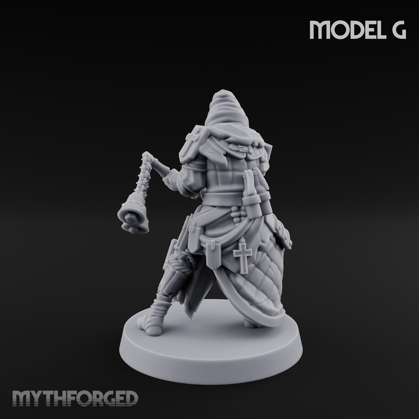 Cone Hatted Robed Human Pilgrim G Miniature for Dungeons and Dragons, Pathfinder or other TTRPGs