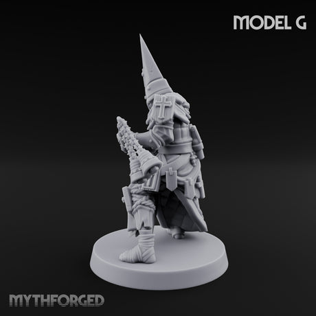 Cone Hatted Robed Human Pilgrim G Miniature for Dungeons and Dragons, Pathfinder or other TTRPGs