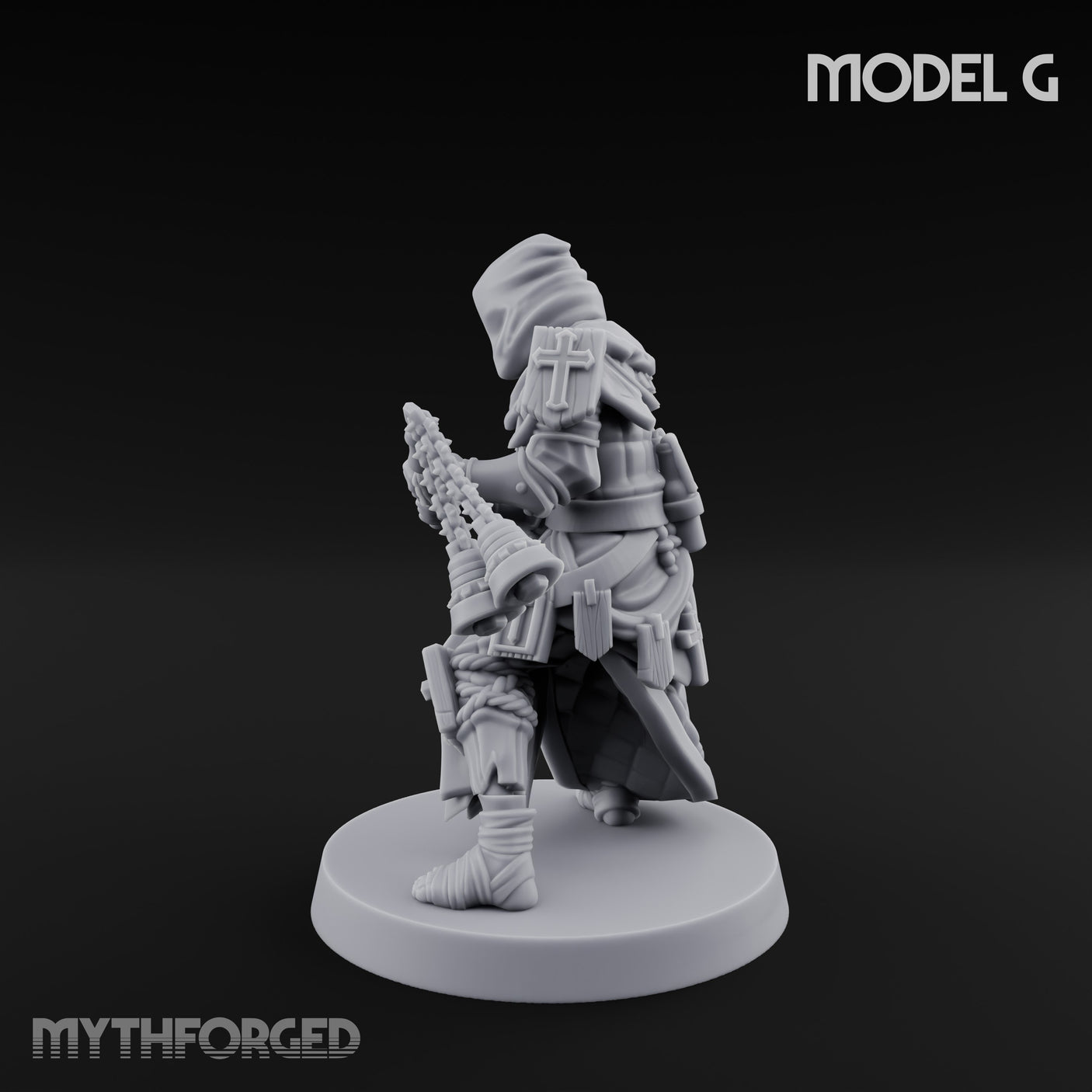Cone Hatted Robed Human Pilgrim G Miniature for Dungeons and Dragons, Pathfinder or other TTRPGs