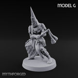Cone Hatted Robed Human Pilgrim G Miniature for Dungeons and Dragons, Pathfinder or other TTRPGs