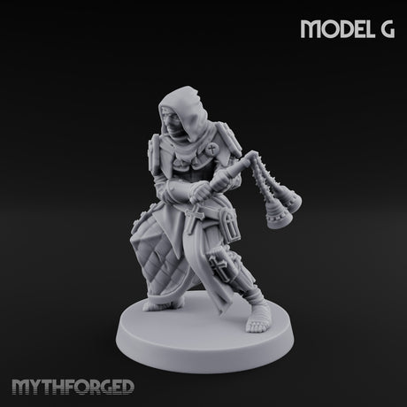 Cone Hatted Robed Human Pilgrim G Miniature for Dungeons and Dragons, Pathfinder or other TTRPGs