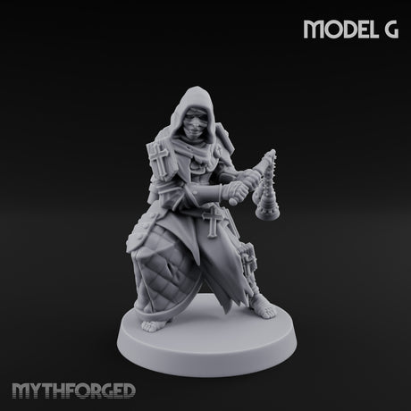 Cone Hatted Robed Human Pilgrim G Miniature for Dungeons and Dragons, Pathfinder or other TTRPGs