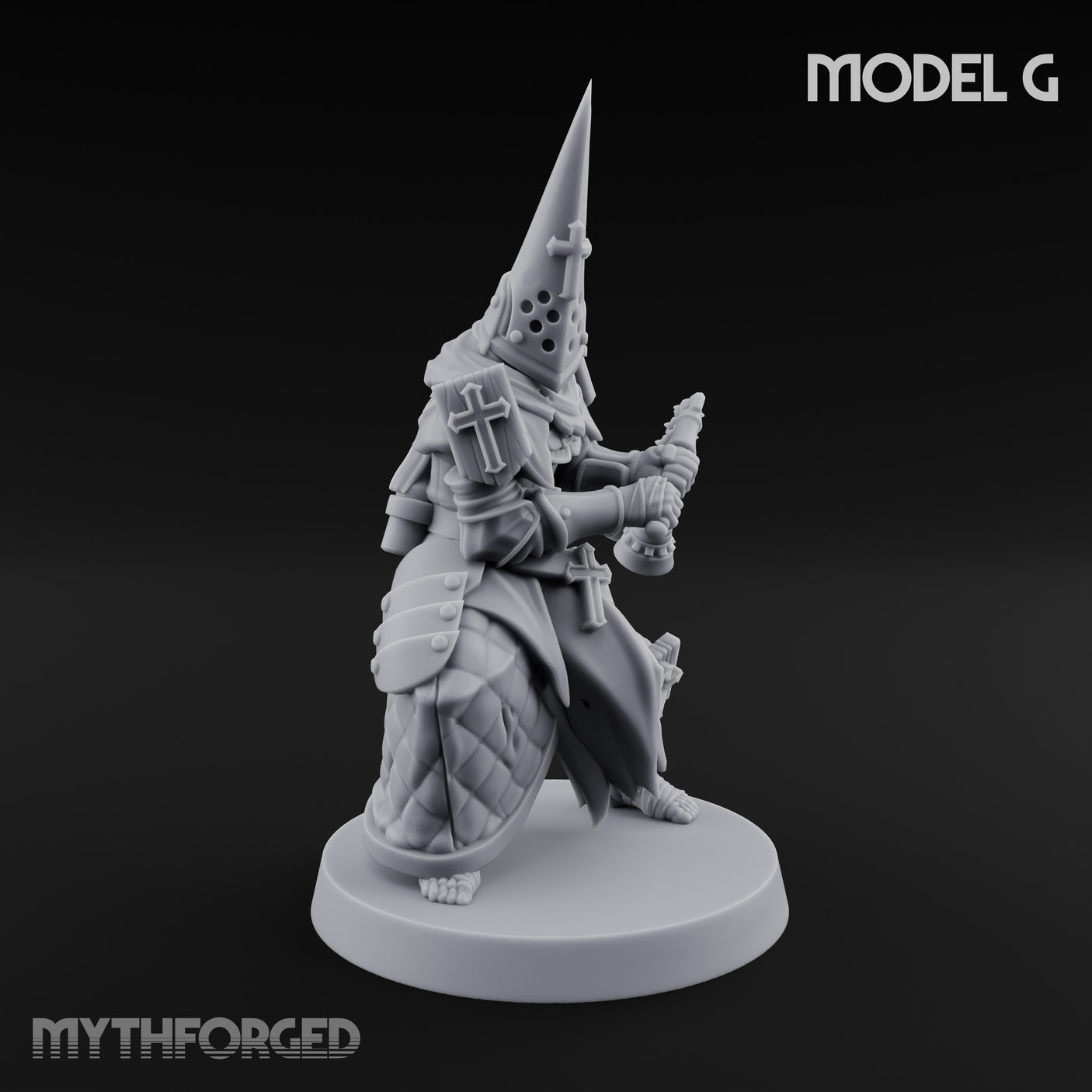 Cone Hatted Robed Human Pilgrim G Miniature for Dungeons and Dragons, Pathfinder or other TTRPGs