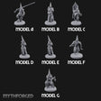 Cone Hatted Robed Human Pilgrims — Full Set