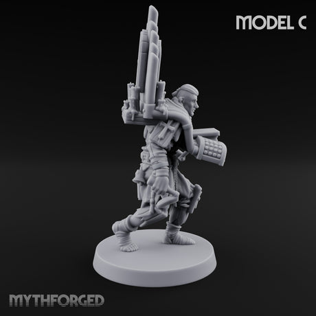 Cone Hatted Robed Human Pilgrims Miniature for Dungeons and Dragons, Pathfinder or other TTRPGs