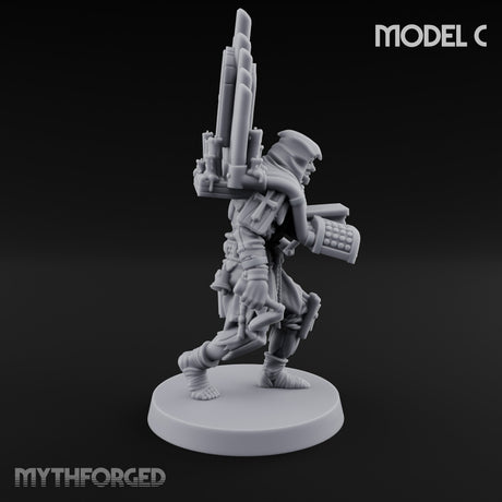 Cone Hatted Robed Human Pilgrims Miniature for Dungeons and Dragons, Pathfinder or other TTRPGs