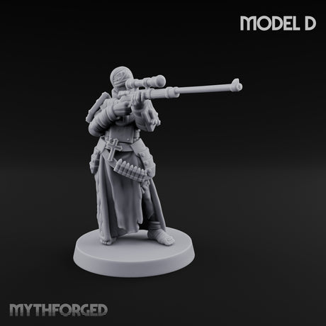 Cone Hatted Robed Human Pilgrims Miniature for Dungeons and Dragons, Pathfinder or other TTRPGs