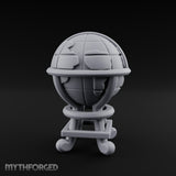 Continent-Etched Meridian-Banded Scholar's Cartography Globe Miniature for Dungeons and Dragons, Pathfinder or other TTRPGs