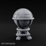 Continent-Etched Meridian-Banded Scholar's Cartography Globe Miniature for Dungeons and Dragons, Pathfinder or other TTRPGs