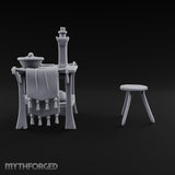 Pull Up a Stool Wooden Kitchen Table with Stool
