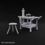Pull Up a Stool Wooden Kitchen Table with Stool