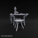 Pull Up a Stool Wooden Kitchen Table with Stool