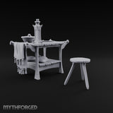 Pull Up a Stool Wooden Kitchen Table with Stool