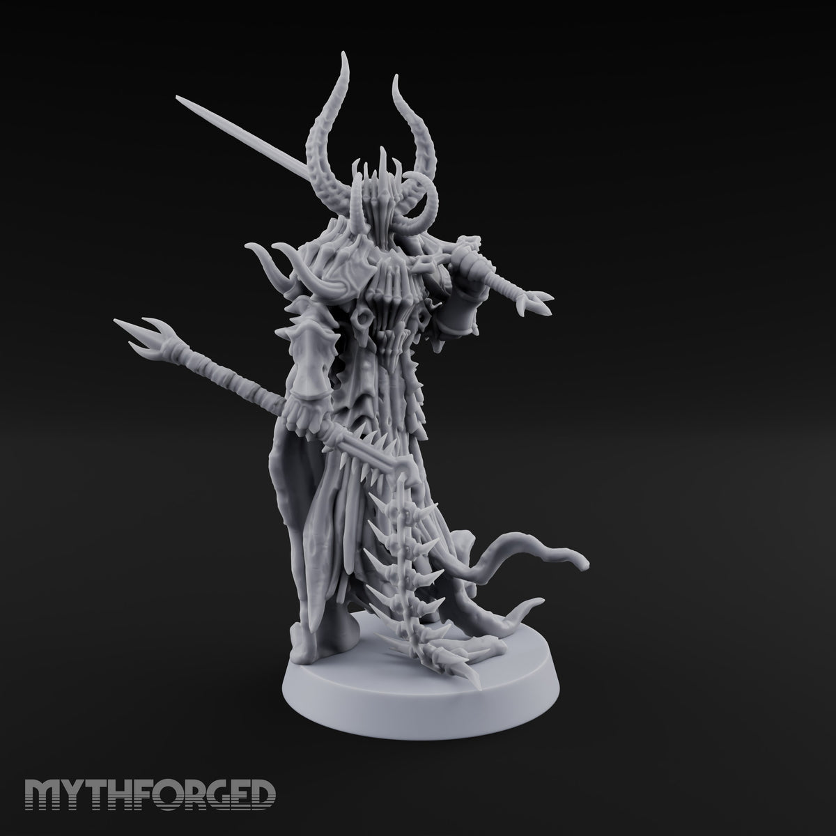 Drags a Spine, Trails a Hem Bone Devil Warrior — B