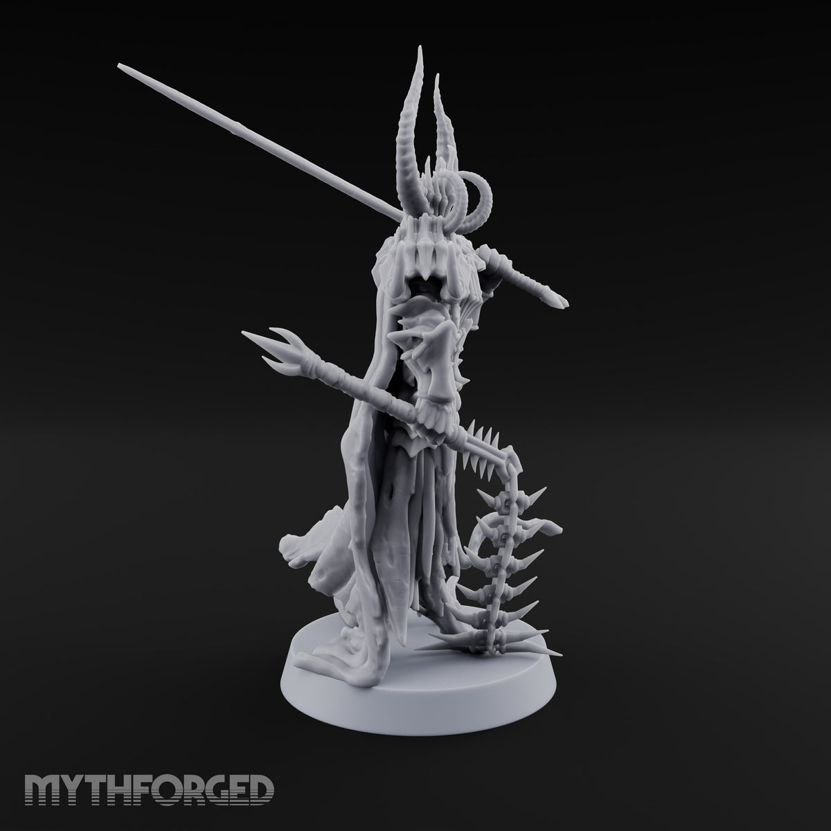 Drags a Spine, Trails a Hem Bone Devil Warrior — B