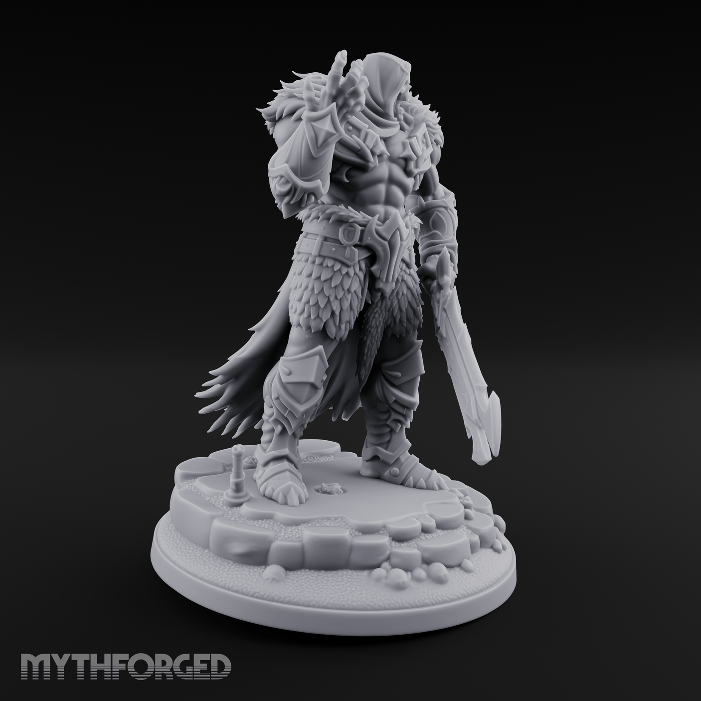 Corrupted Viking Warlord Miniature for Dungeons and Dragons, Pathfinder or other TTRPGs