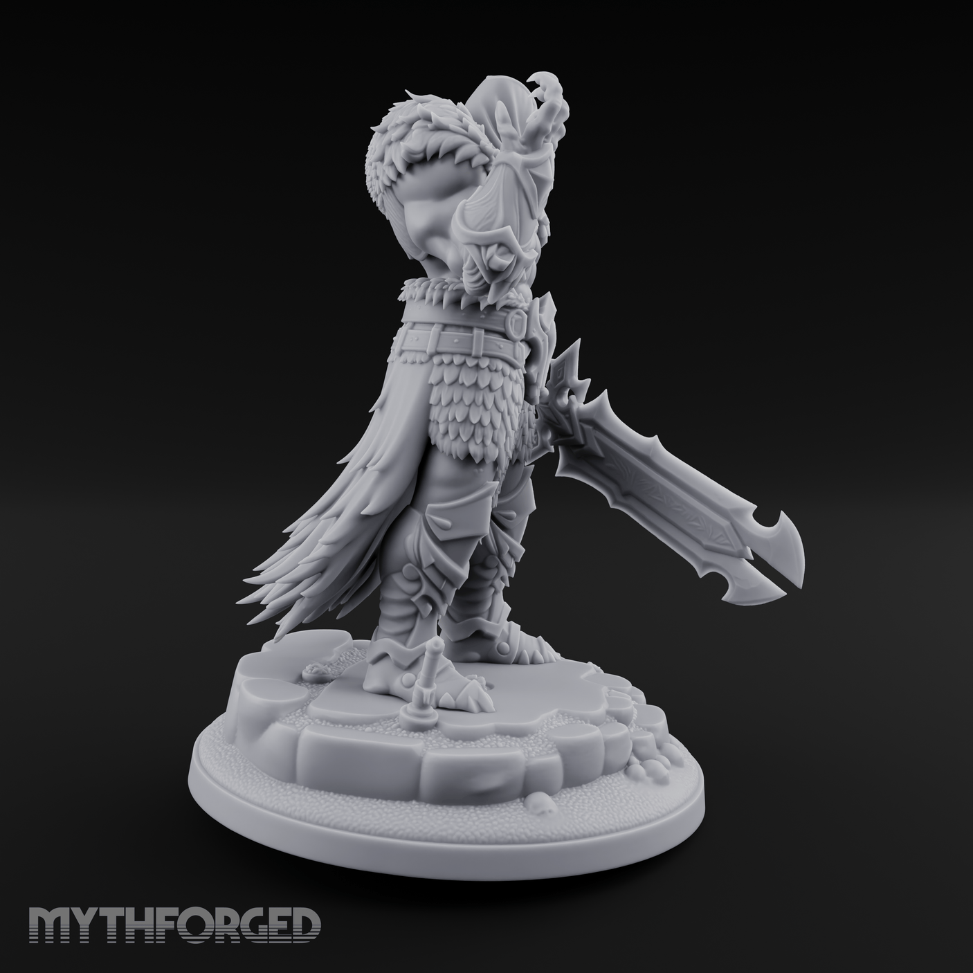 Corrupted Viking Warlord Miniature for Dungeons and Dragons, Pathfinder or other TTRPGs