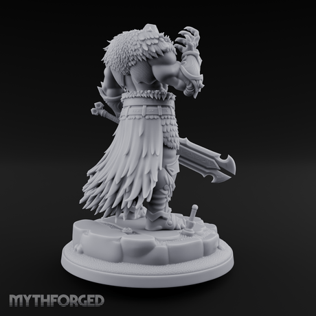 Corrupted Viking Warlord Miniature for Dungeons and Dragons, Pathfinder or other TTRPGs