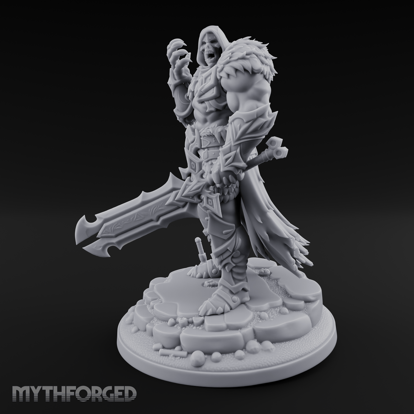 Corrupted Viking Warlord Miniature for Dungeons and Dragons, Pathfinder or other TTRPGs