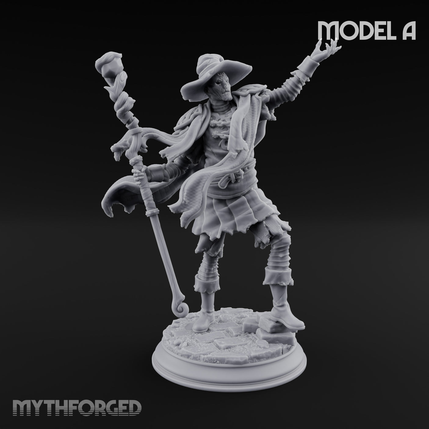 Corruption Spreading Human Warlock A Miniature for Dungeons and Dragons, Pathfinder or other TTRPGs