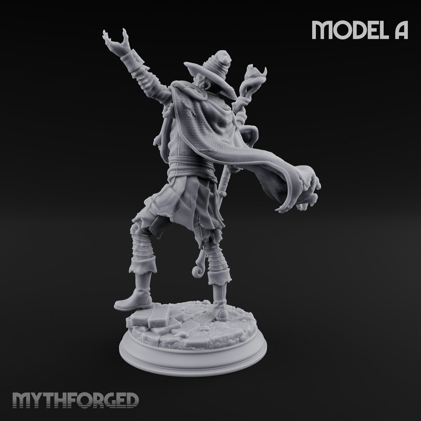 Corruption Spreading Human Warlock A Miniature for Dungeons and Dragons, Pathfinder or other TTRPGs
