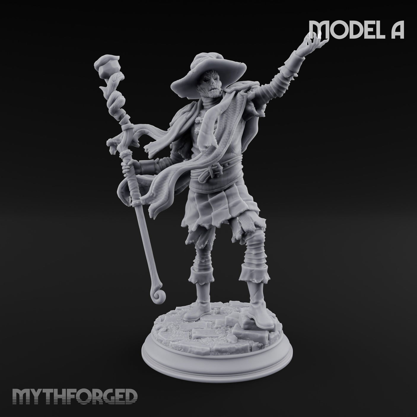 Corruption Spreading Human Warlock A Miniature for Dungeons and Dragons, Pathfinder or other TTRPGs