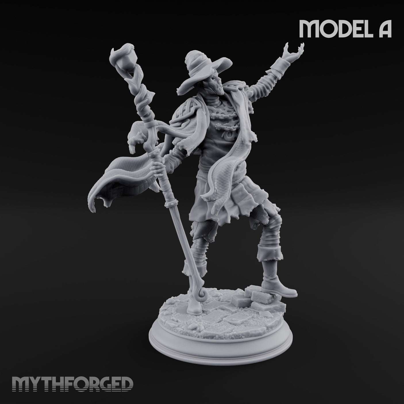 Corruption Spreading Human Warlock A Miniature for Dungeons and Dragons, Pathfinder or other TTRPGs