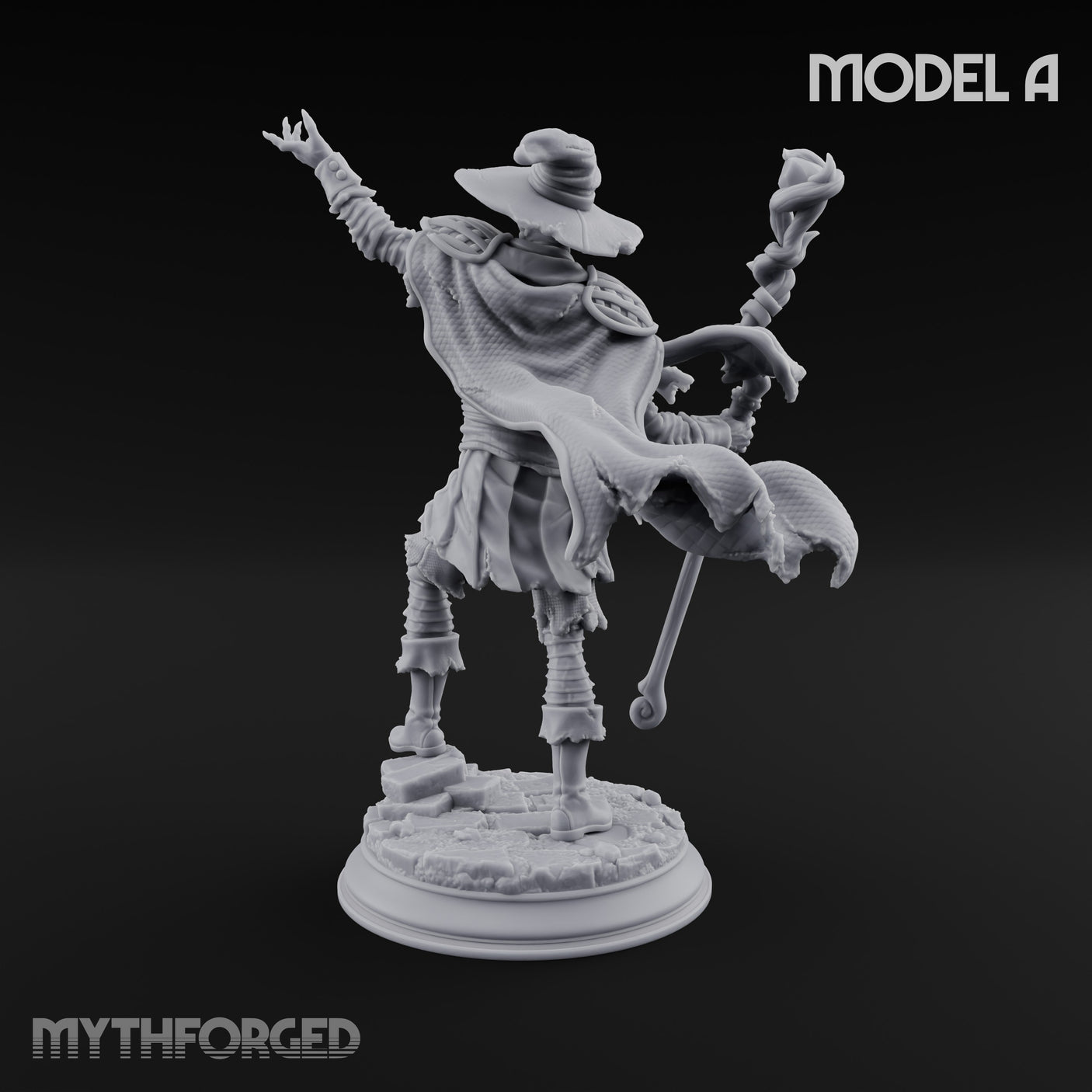 Corruption Spreading Human Warlock A Miniature for Dungeons and Dragons, Pathfinder or other TTRPGs