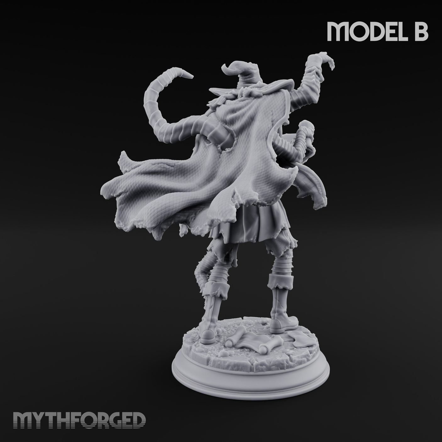 Corruption Spreading Human Warlock B Miniature for Dungeons and Dragons, Pathfinder or other TTRPGs