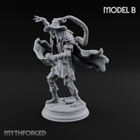 Corruption Spreading Human Warlock B Miniature for Dungeons and Dragons, Pathfinder or other TTRPGs