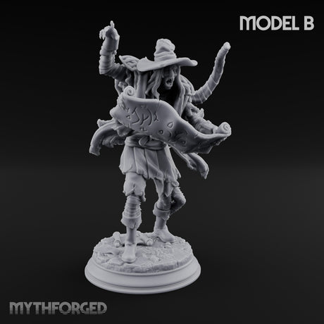 Corruption Spreading Human Warlock B Miniature for Dungeons and Dragons, Pathfinder or other TTRPGs