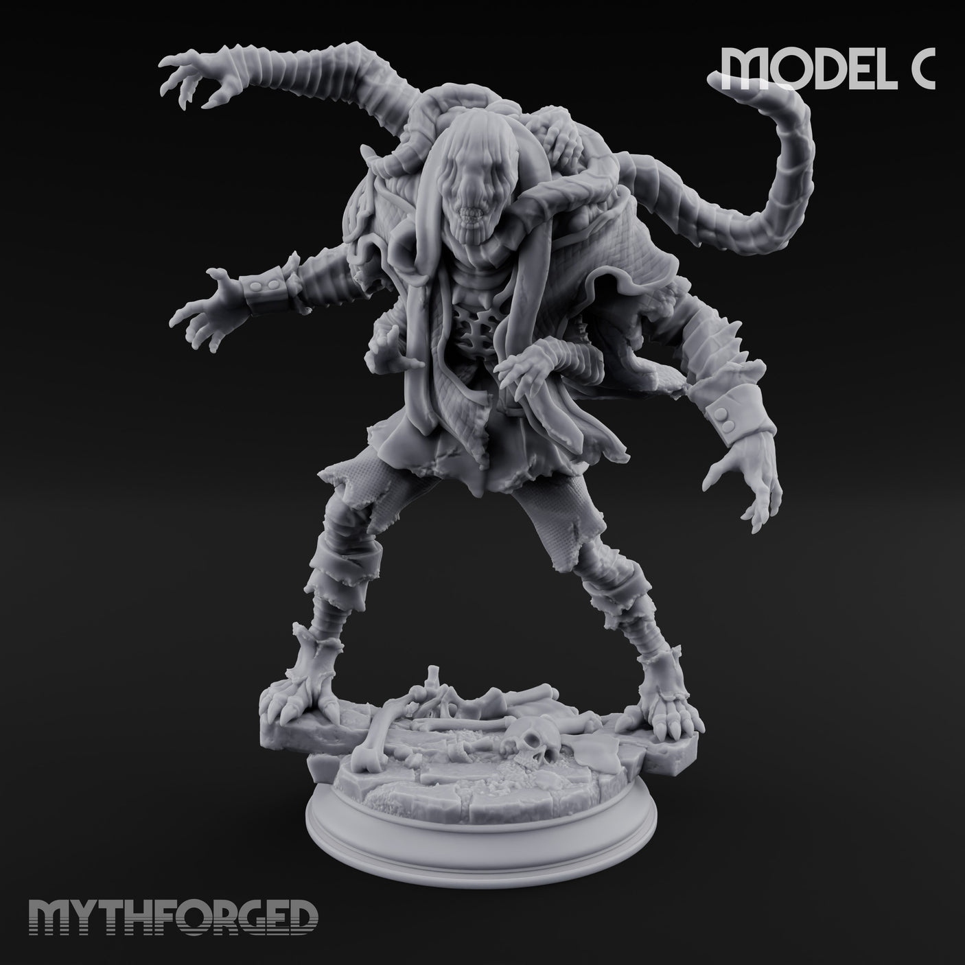 Corruption Spreading Human Warlock C Miniature for Dungeons and Dragons, Pathfinder or other TTRPGs