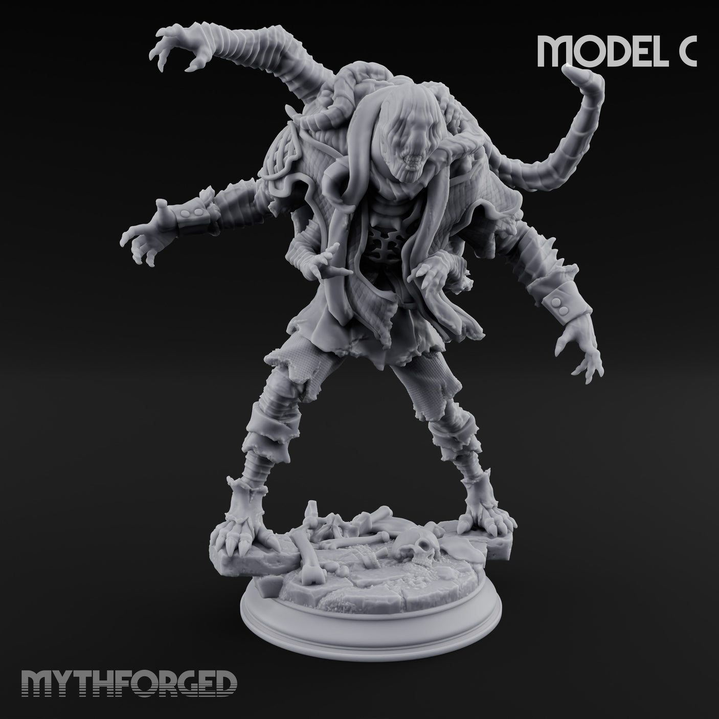 Corruption Spreading Human Warlock C Miniature for Dungeons and Dragons, Pathfinder or other TTRPGs