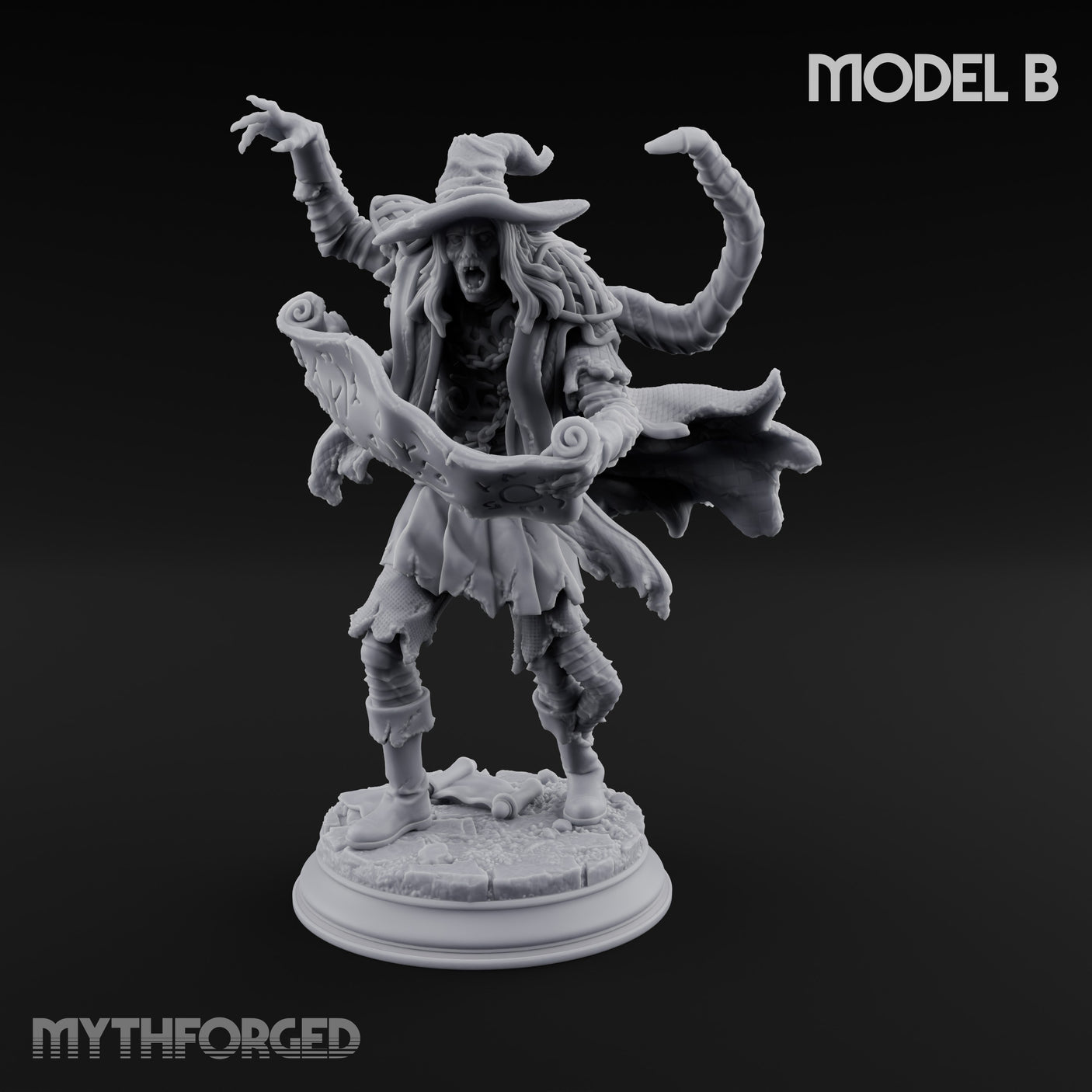 Corruption Spreading Human Warlocks Miniature for Dungeons and Dragons, Pathfinder or other TTRPGs