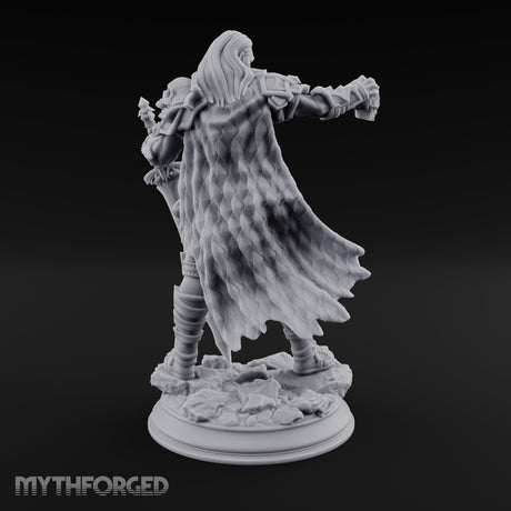 Skull Taunting Human Barbarian Miniature for Dungeons and Dragons, Pathfinder or other TTRPGs