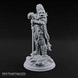 Skull Taunting Human Barbarian Miniature for Dungeons and Dragons, Pathfinder or other TTRPGs