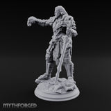 Skull Taunting Human Barbarian Miniature for Dungeons and Dragons, Pathfinder or other TTRPGs