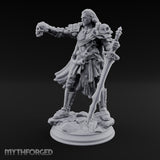 Skull Taunting Human Barbarian Miniature for Dungeons and Dragons, Pathfinder or other TTRPGs