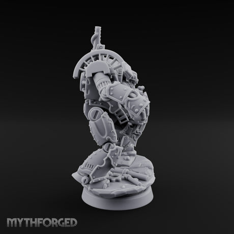 Short on Height, Long on Steel Gnome Tinker Piloting Steam-Powered Mech Suit with Twin-Barrel Cannon