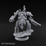Short on Height, Long on Steel Gnome Tinker Piloting Steam-Powered Mech Suit with Twin-Barrel Cannon