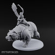 Saber Slashing Hussar Bear Rider Miniature for Dungeons and Dragons, Pathfinder or other TTRPGs