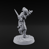 Cackling And Prancing Human Jester Miniature for Dungeons and Dragons, Pathfinder or other TTRPGs